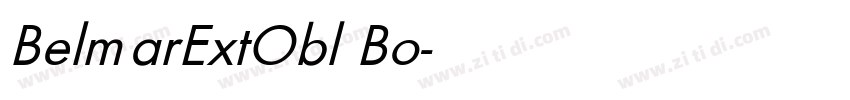 BelmarExtObl Bo字体转换